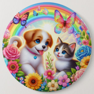 Badge Rond 15,2 Cm Petit chiot/chiot/chaton