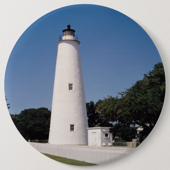 Badge Rond 15,2 Cm Phare d'Ocracoke (Devant)
