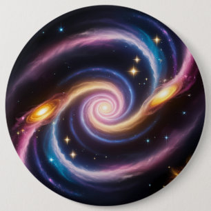 Badge Rond 15,2 Cm Photo d'étoiles et de galaxies de différentes coul