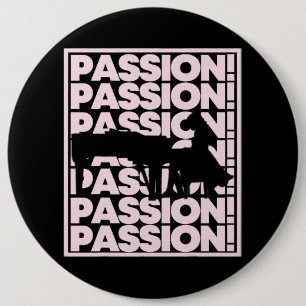 Badge Rond 15,2 Cm Pianiste Piano Rose pour femmes