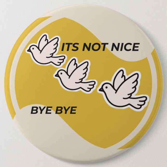 Badge Rond 15,2 Cm pigeon (Devant)