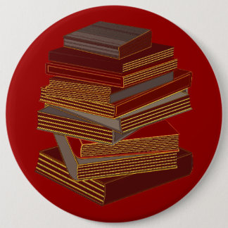 Badge Rond 15,2 Cm Pile de livres - BrownGrey