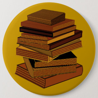Badge Rond 15,2 Cm Pile de livres - GreenBrown