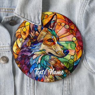 Badge Rond 15,2 Cm Pin de conception en verre de teint pour chien d'a