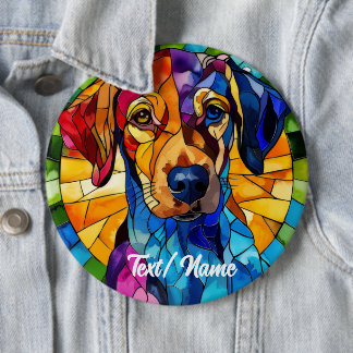 Badge Rond 15,2 Cm Pinceau de design de peinture pour chien de compag