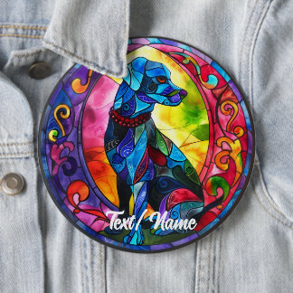 Badge Rond 15,2 Cm Pinceau de design de peinture pour chien de compag