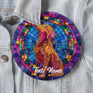 Badge Rond 15,2 Cm Pinceau de design de peinture pour chien de compag