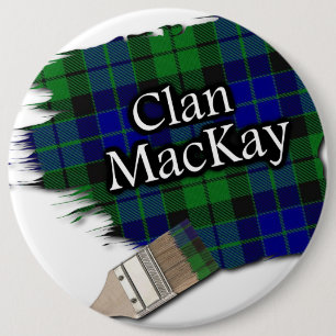 Badge Rond 15,2 Cm Pinceau de peinture tartan Clan MacKay