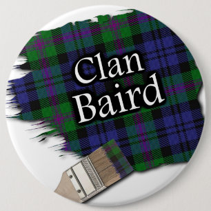 Badge Rond 15,2 Cm Pinceau de tartan de Baird de clan