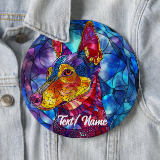 Badge Rond 15,2 Cm Pincer Pot Chien Tige Design Pinceau