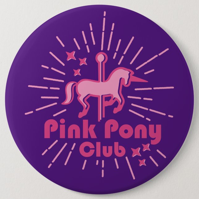 Badge Rond 15,2 Cm Pink Pony Club (Devant)