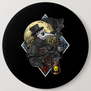 Badge Rond 15,2 Cm Plague-docteur