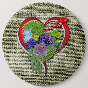 Badge Rond 15,2 Cm Plante de jardin pour les amateurs de succulents