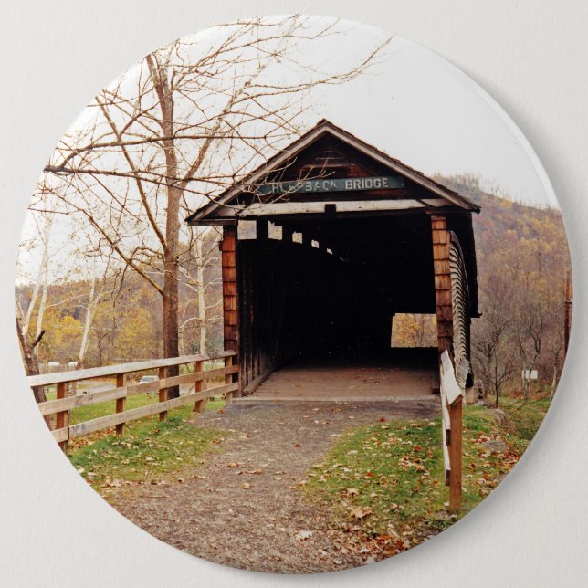 Badge Rond 15,2 Cm Pont couvert (Devant)