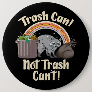 Badge Rond 15,2 Cm poubelle pas détritus ne peut pas mignon mème rato
