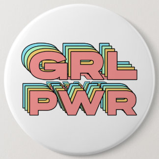 BADGE ROND 15,2 CM POUVOIR FILLE
