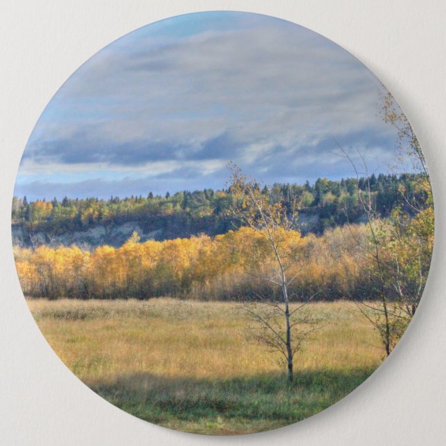 Badge Rond 15,2 Cm Pré avec Aspens (Devant)