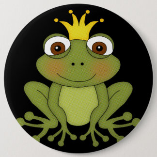 Badge Rond 15,2 Cm Prince de grenouille de conte de fées avec la