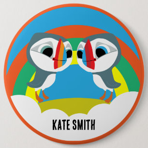 Badge Rond 15,2 Cm Puffin Rocks