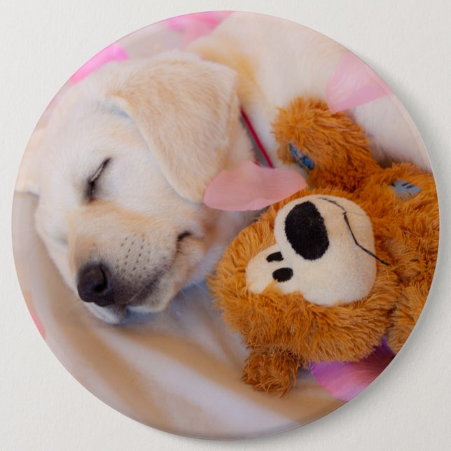 Badge Rond 15,2 Cm Puppy cuddles 02 (Devant)