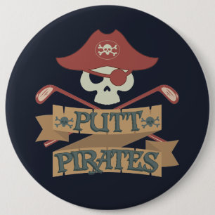 Badge Rond 15,2 Cm Putt Pirates Golf Hobby Sports