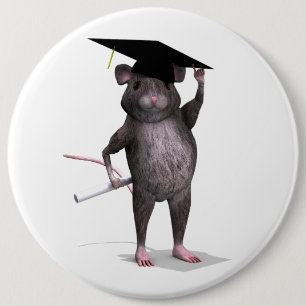 Badge Rond 15,2 Cm Rat Le Plus Intelligent De La Ville