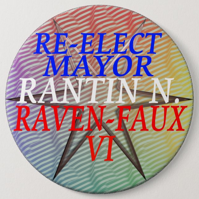 BADGE ROND 15,2 CM RÉÉLISEZ RANTIN (Devant)