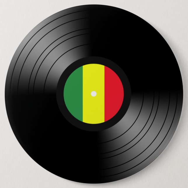 Badge Rond 15,2 Cm Reggae de vinyle (Devant)