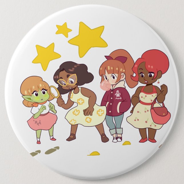 Badge Rond 15,2 Cm Résolvons le mystère (Devant)