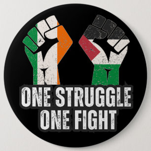 Badge Rond 15,2 Cm Rétro Irlande Palestine Solidarité Première révolu