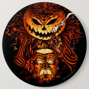 Badge Rond 15,2 Cm Roi de citrouille de Halloween