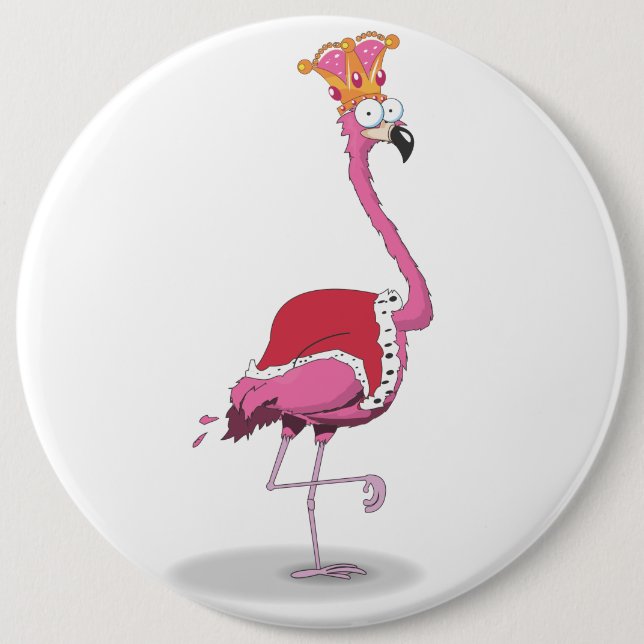 Badge Rond 15,2 Cm Roi des flamants (Devant)