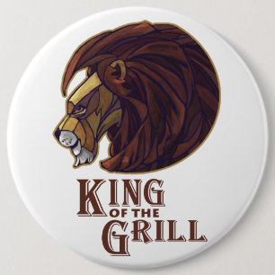 Badge Rond 15,2 Cm Roi du Grill