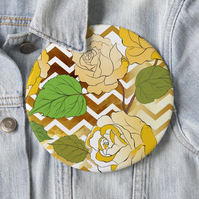 Badge Rond 15,2 Cm Rose 10 (En situation)