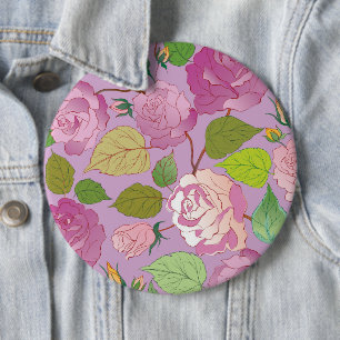 Badge Rond 15,2 Cm Rose 18