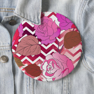 Badge Rond 15,2 Cm Rose 33