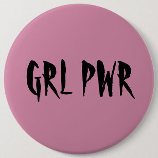 Badge Rond 15,2 Cm Rose d'insigne de puissance de fille