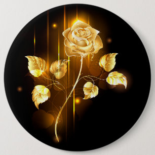 Badge Rond 15,2 Cm Rose d'or ( rose dorée )