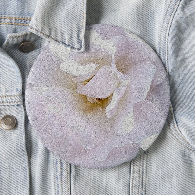 Badge Rond 15,2 Cm Rose gris rose (En situation)
