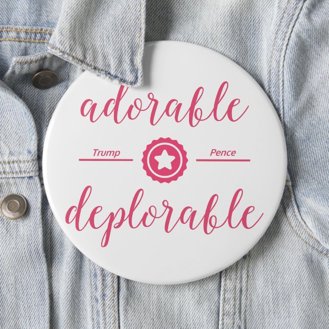 Badge Rond 15,2 Cm Rose politique déplorable adorable de Pin de (En situation)