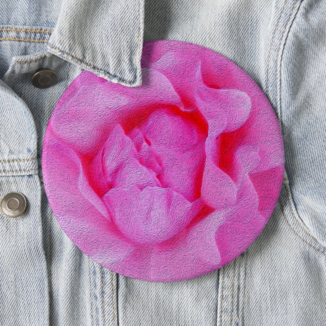 Badge Rond 15,2 Cm rose rose (En situation)