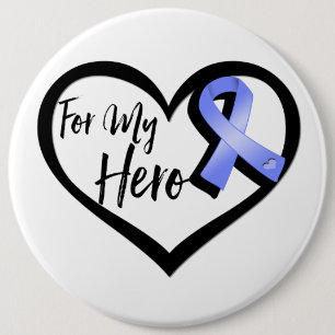 Badge Rond 15,2 Cm Ruban de conscience de bigorneau pour mon héros