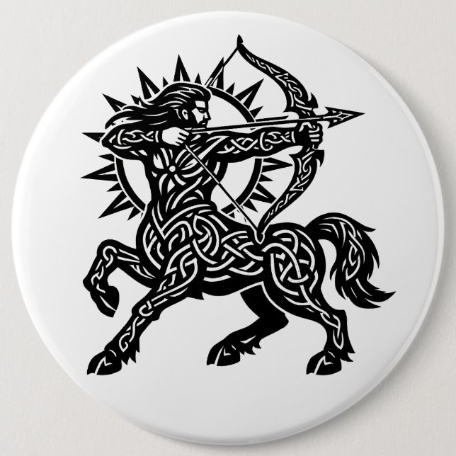 Badge Rond 15,2 Cm Sagittaire — L'Archer par BurnsInHell (Devant)