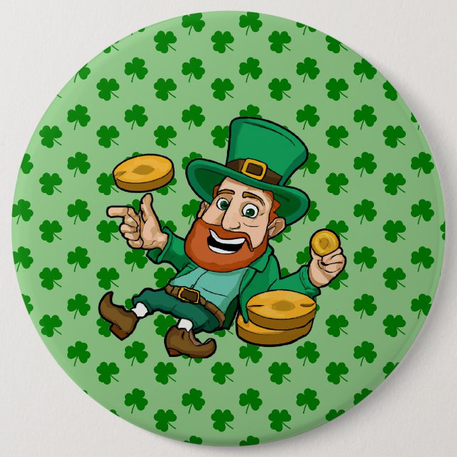 Badge Rond 15,2 Cm Saint Patrick (Devant)