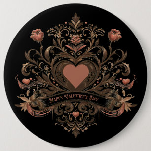 Badge Rond 15,2 Cm Saint-Valentin victorien vintage