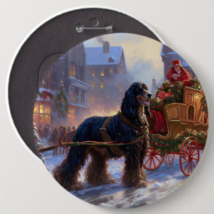 Badge Rond 15,2 Cm Saison de Noël Cocker Spaniel