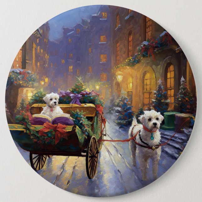 Badge Rond 15,2 Cm Saison de Noël maltaise (Devant)