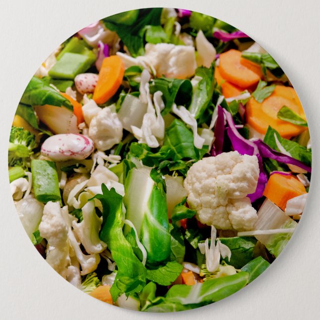 Badge Rond 15,2 Cm Salade mixte (Devant)