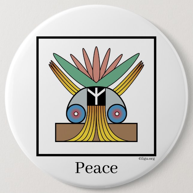 Badge Rond 15,2 Cm Salome Peace (Devant)