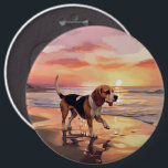 Badge Rond 15,2 Cm Sandy Paws Chien Beagle sur le coucher du soleil d<br><div class="desc">Plongez dans la beauté tranquille de notre chien "Sandy Paws and Sunset Hues" sur le coucher du soleil de plage. Cette scène captivante saisit l'essence d'une soirée parfaite au bord de l'eau, avec un fidèle compagnon canin qui profite du sable doré et des teintes époustouflantes du soleil couchant. Que vous...</div>